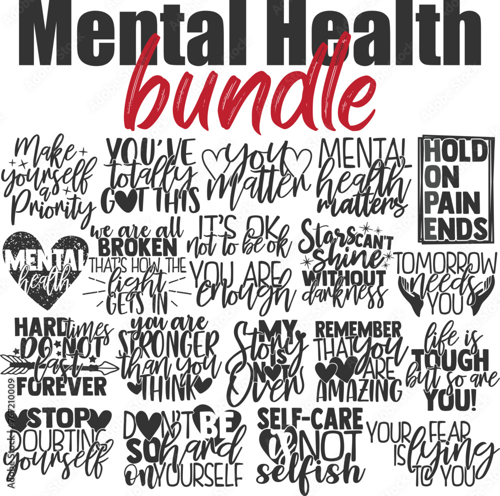 Mental Health Awareness Vector Bundle Mental Health Awareness Vector Bundle