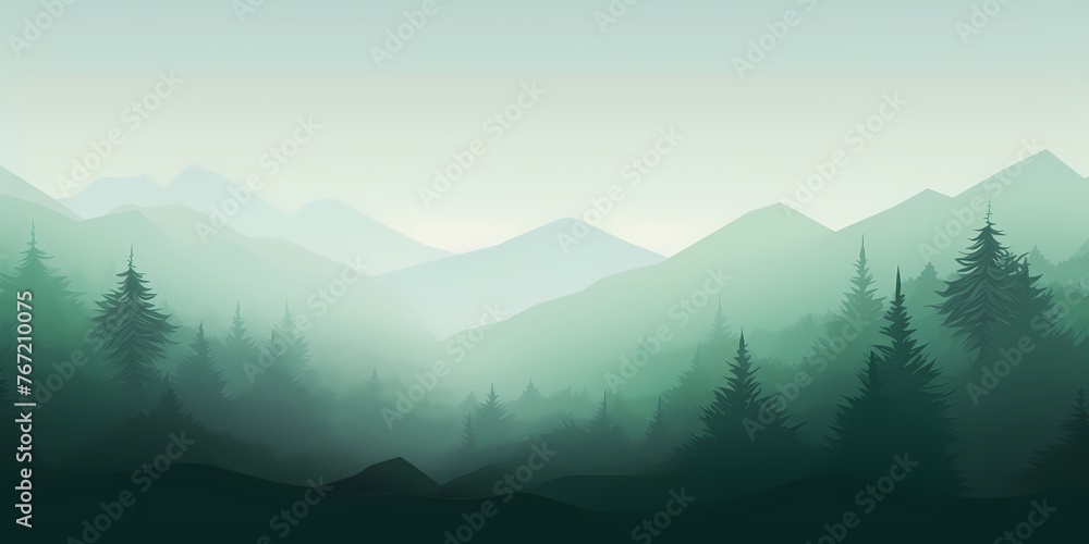 A striking gradient background merging from cool mint green to intense forest green, offering a refreshing backdrop for graphic elements.