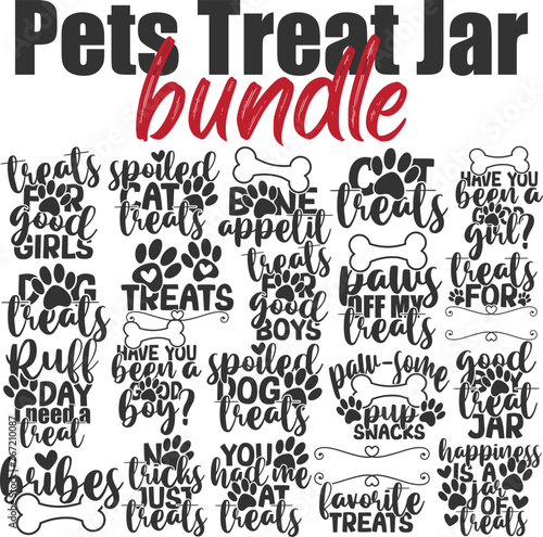Cat/Dog Treat Jar Vector Bundle