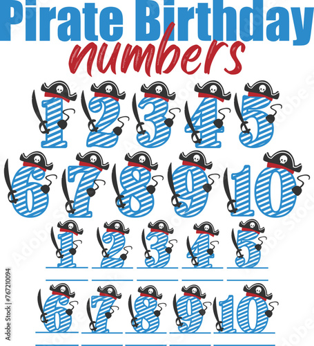 Pirate Birthday Numbers