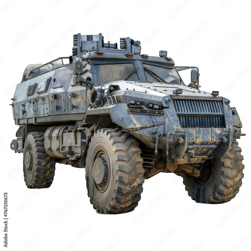 Armored transport isolated on transparent background Armored transport isolated on transparent background