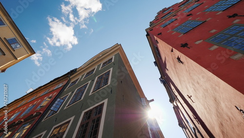 Photography Multicolored old houses in Stockholm