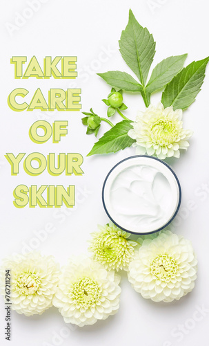 Take Care Of Your Skin Quote. Creative Typography Concept Poster