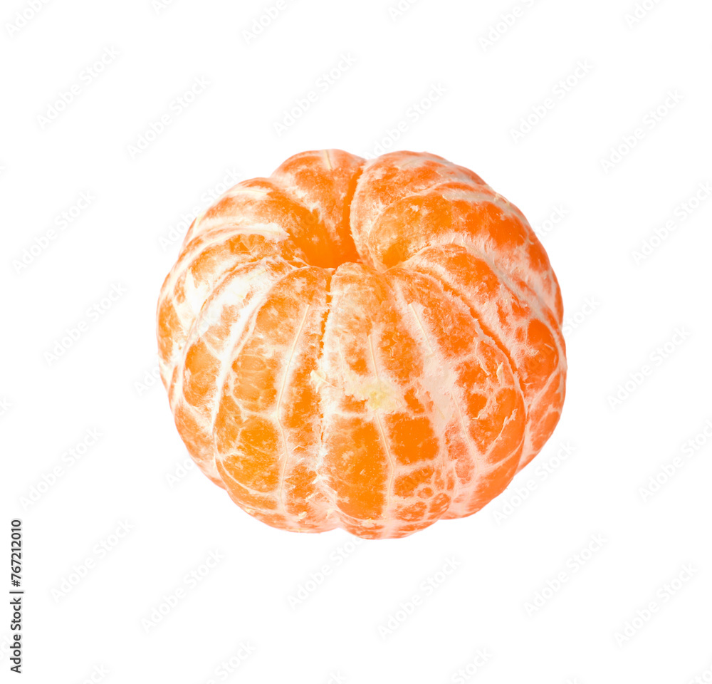Peeled fresh ripe tangerine isolated on white Peeled fresh ripe tangerine isolated on white