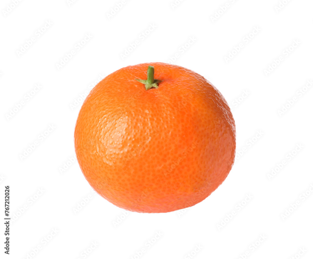 One fresh ripe tangerine isolated on white One fresh ripe tangerine isolated on white