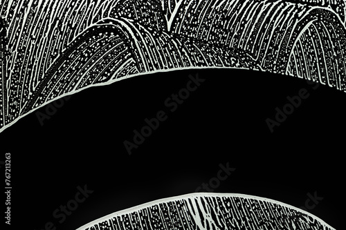 clear wiped stripe out of soap foam on window glass, black background