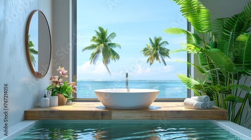 Ocean View Bathtub