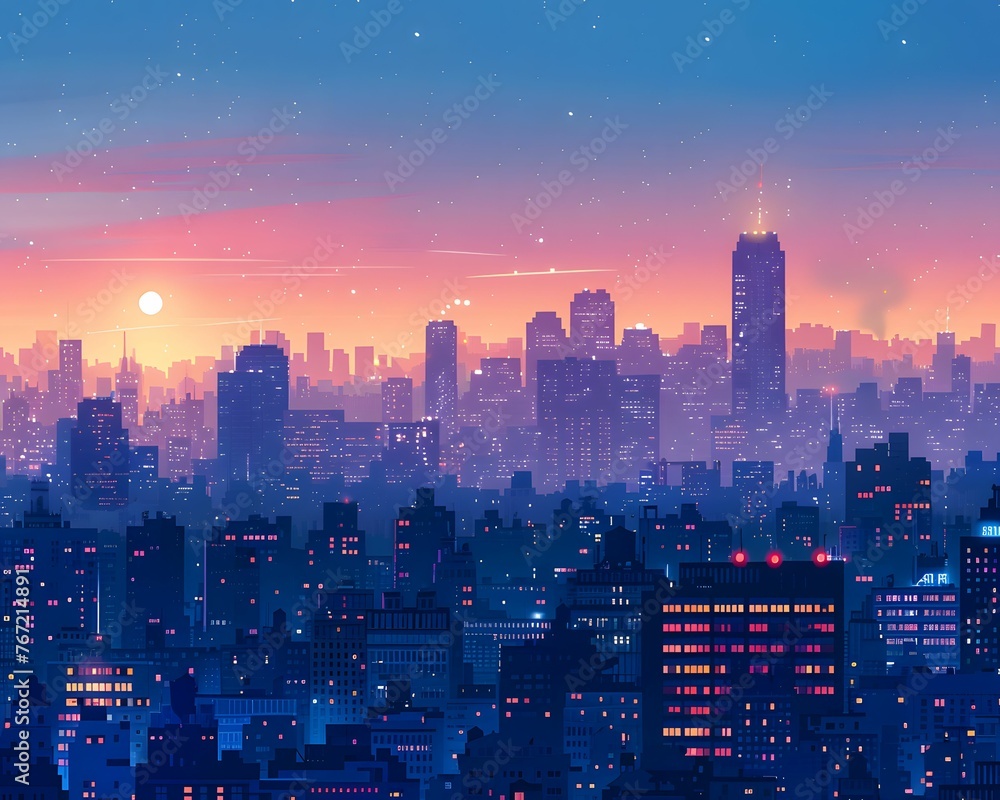 Fototapeta premium Twilight Cityscape