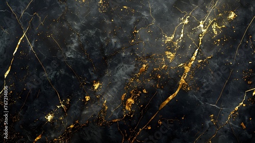 Golden Veins: Luxe Black Potoro Marble for Digital Vitrified Designs