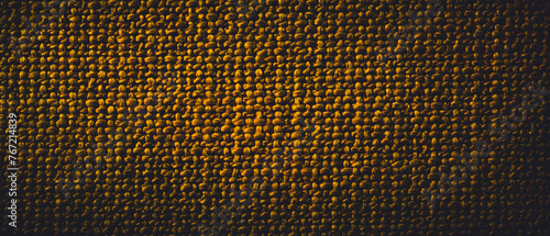 Grungy fabric texture yellow color abstract background