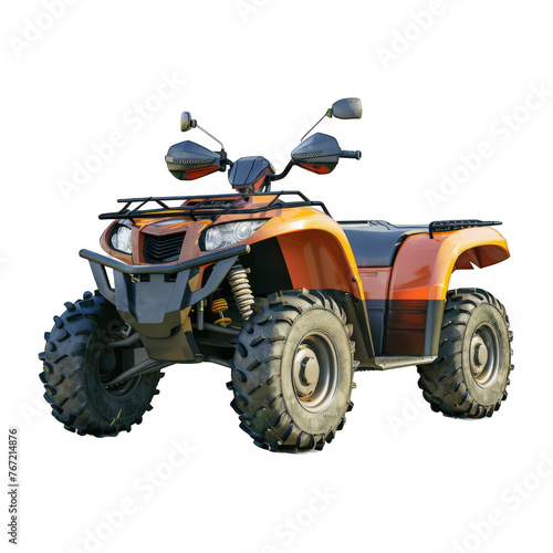 All-terrain vehicle (ATV) isolated on transparent background