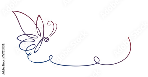 The symbol of a flying stylized butterfly.
