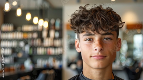 Boy in White Shirt With Short Haircut