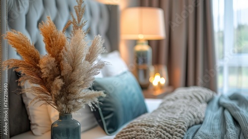 Bedroom With Bed and Large Mirror