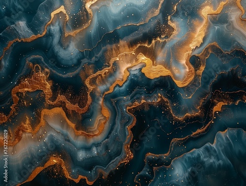 Closeup dynamic light and shapes Azure Iceberg Inferno