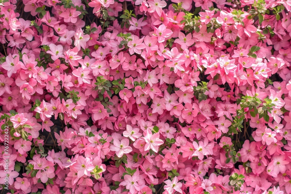 Romantic Pink Flower Wall for a Beautiful and Natural Backdrop - Ideal for Festivals, Posters and Background Material on Sunny Days
