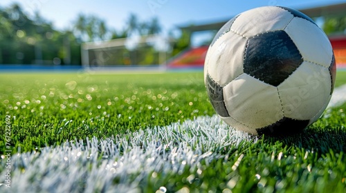 Soccer Ball on Lush Green Field