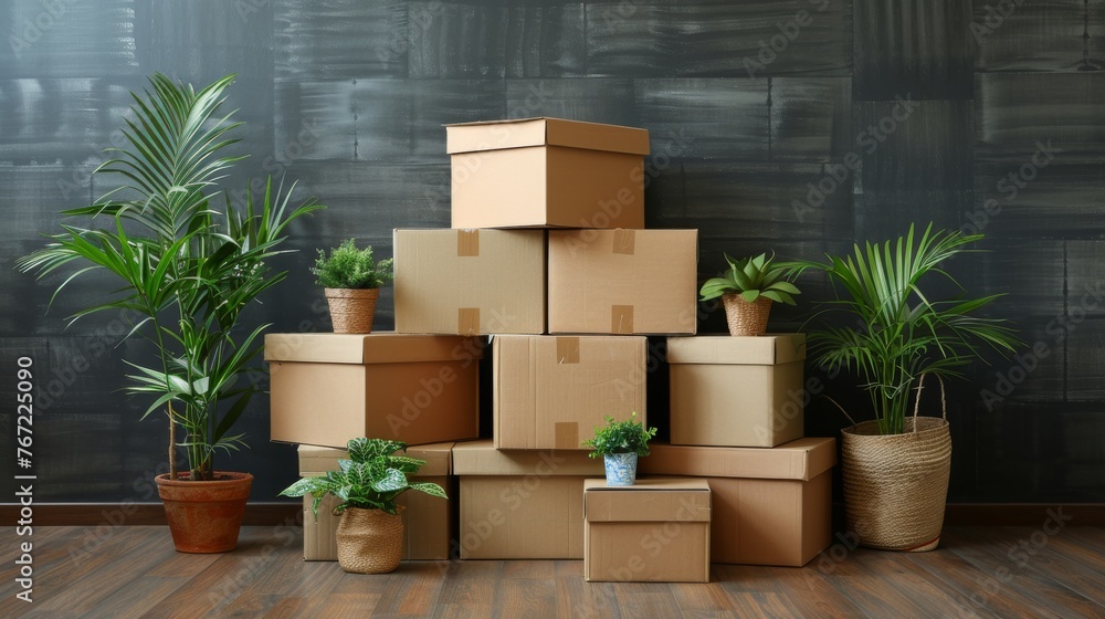 Three Boxes in Front of Couch Three Boxes in Front of Couch