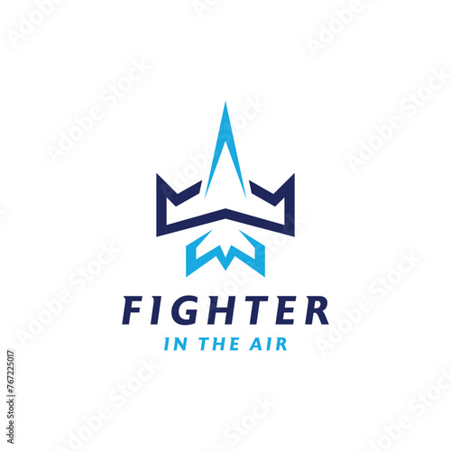 Fighter Plane Logo design Vector template For aviation industry