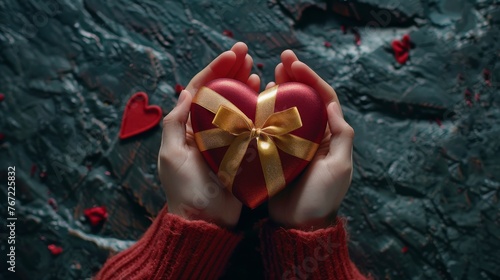 Person Holding Red Heart