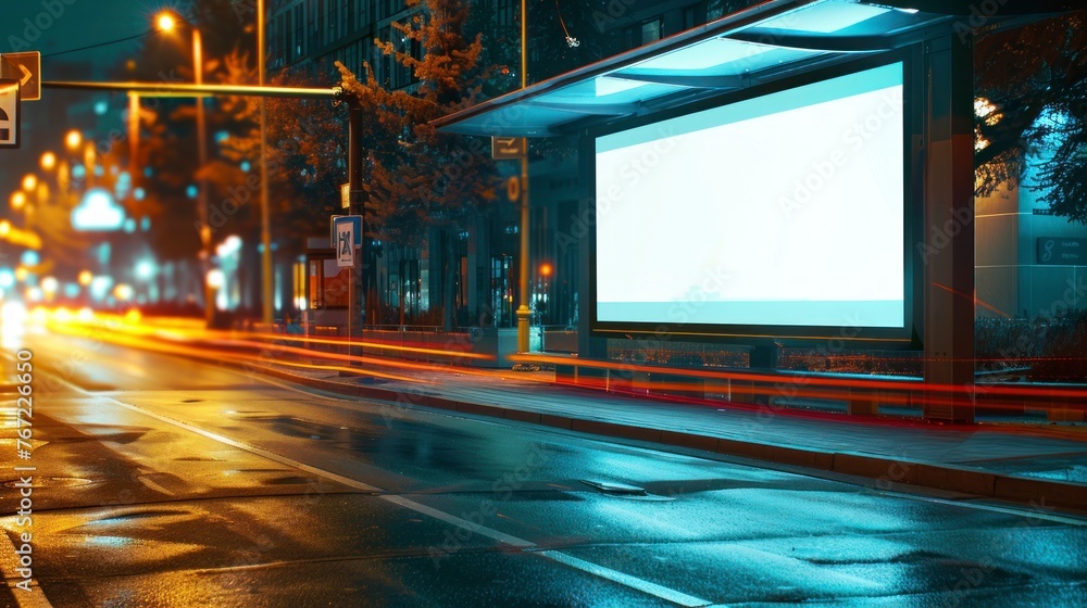 blank billboard on a public road in a city in high resolution and quality blank billboard on a public road in a city in high resolution and quality