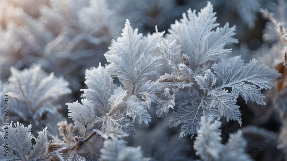 branches of a tree covered with hoarfrost