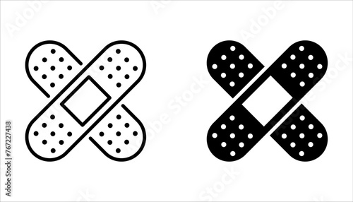 plaster icon set vector design illustration on white background