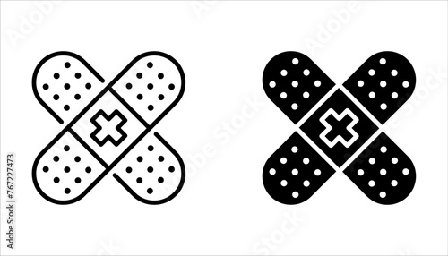 plaster icon set vector design illustration on white background