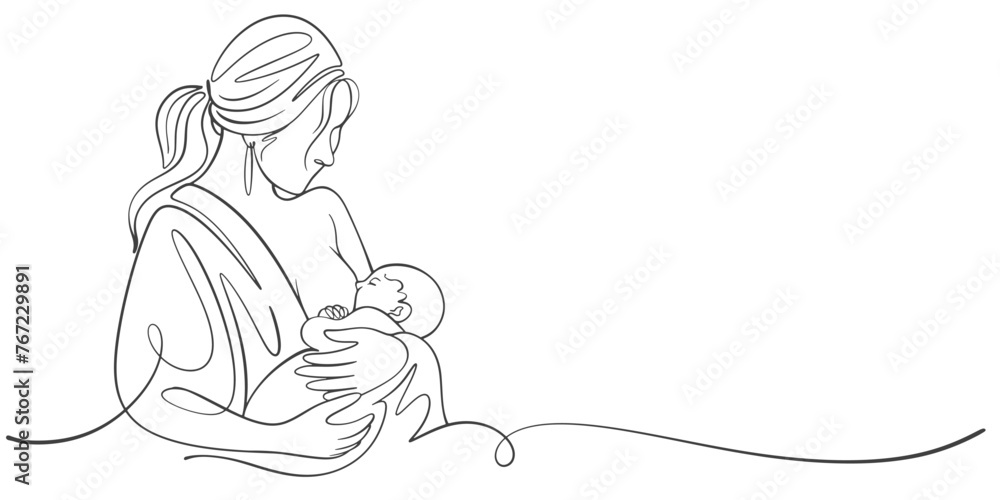 mother and child, line art drawing of woman is breastfeeding a child drawn picture silhouette. Line art. character mother feeds a newborn baby. Mothers day illustration mother and child, line art drawing of woman is breastfeeding a child drawn picture silhouette. Line art. character mother feeds a newborn baby. Mothers day illustration