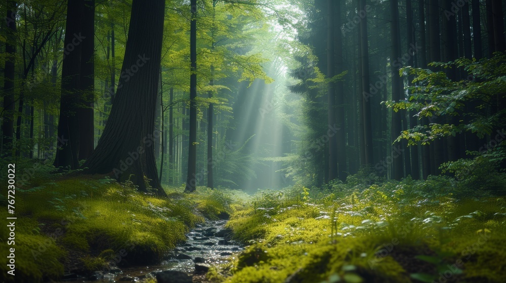 Lush Forest Ecosystem: Thriving Biodiversity Amidst Nature's Splendor