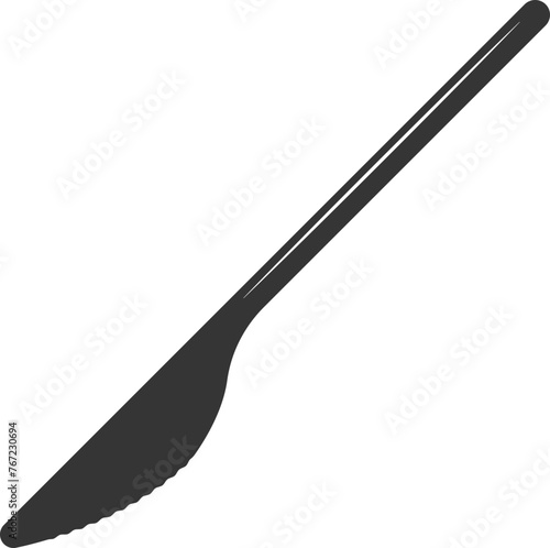 Plastic Knife Illustration