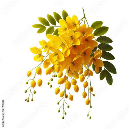  Cassia fistula, Kani Konna flower illustration without background PNG Image for Kerala festival vishu celebration photo