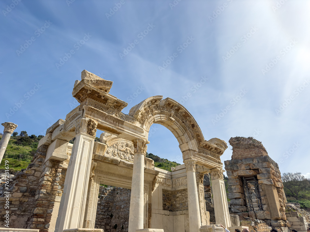 The Library of Celsus, Ephesus, Turkey , Ruins of ancient site Efes in Izmir, Turkey. Unesco heritage. Antique Greek culture and architecture