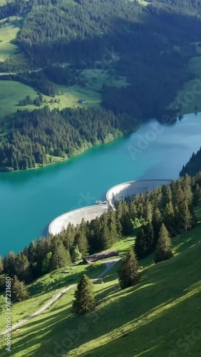 Aerial view of beautiful Switzerland landscape