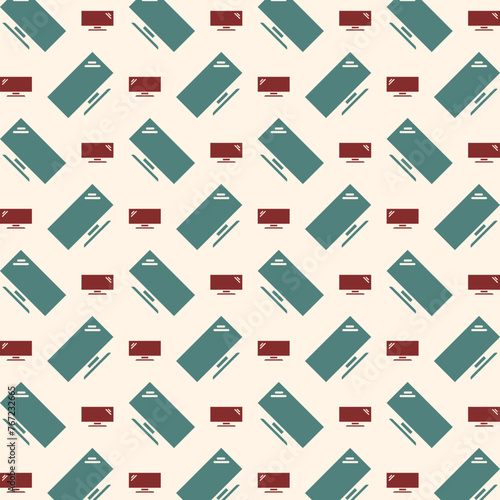 Television unique trendy multicolor repeating pattern vector illustration background