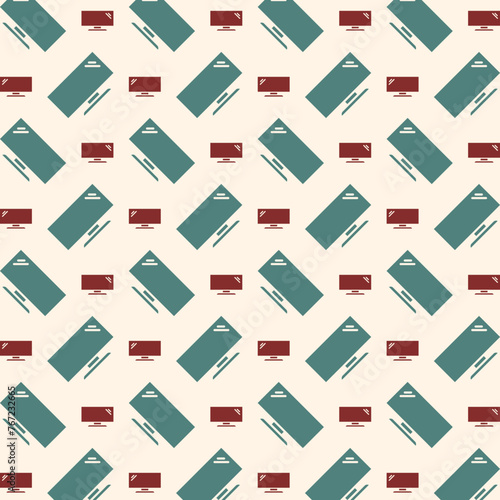 Television unique trendy multicolor repeating pattern vector illustration background © jatu