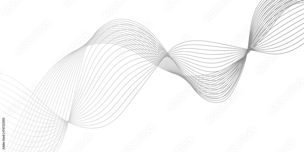Fototapeta premium Abstract wave element for design. Stylized line art background. Vector illustration. business lines white wave element for design. Stylized line art background.