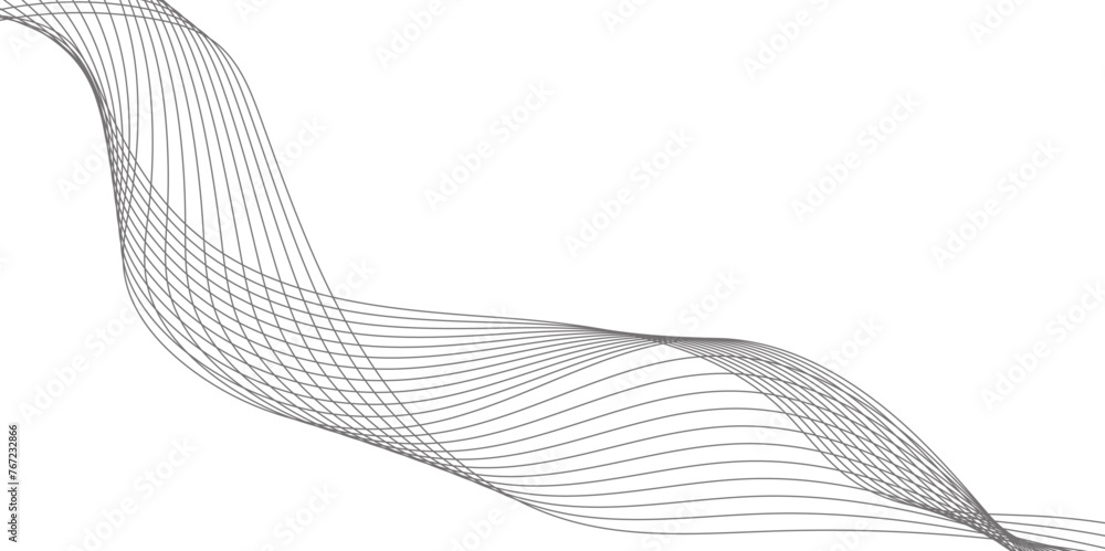 Abstract wave element for design. Stylized line art background. Vector ...