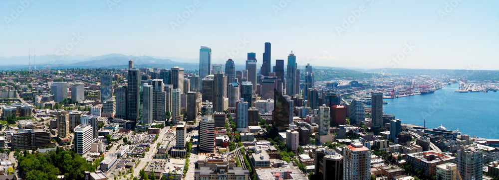 Panoramic of Seattle, Washington State, United States