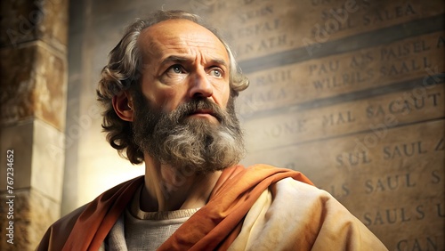 Saul Persecuting Jews to Apostle Paul's New Testament Epistles photo