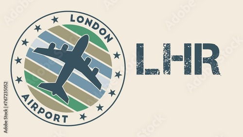 London Heathrow Airport intro video. London airport information animation. Modern 4k video. photo