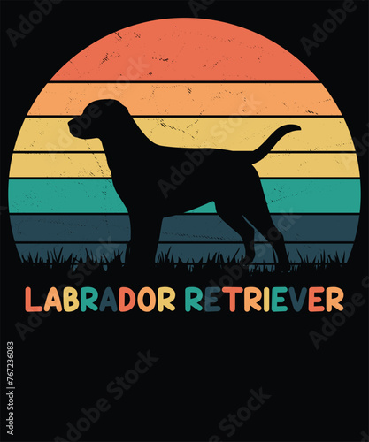 Labrador Retriever vintage T-shirt design