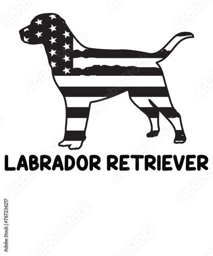 Labrador Retriever T-shirt design template