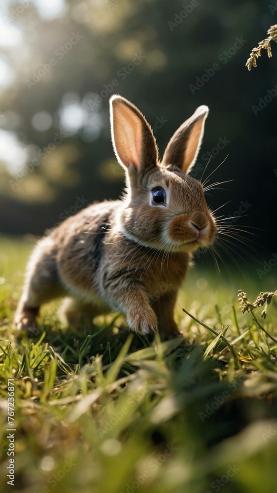 Fototapeta premium rabbit in the grass