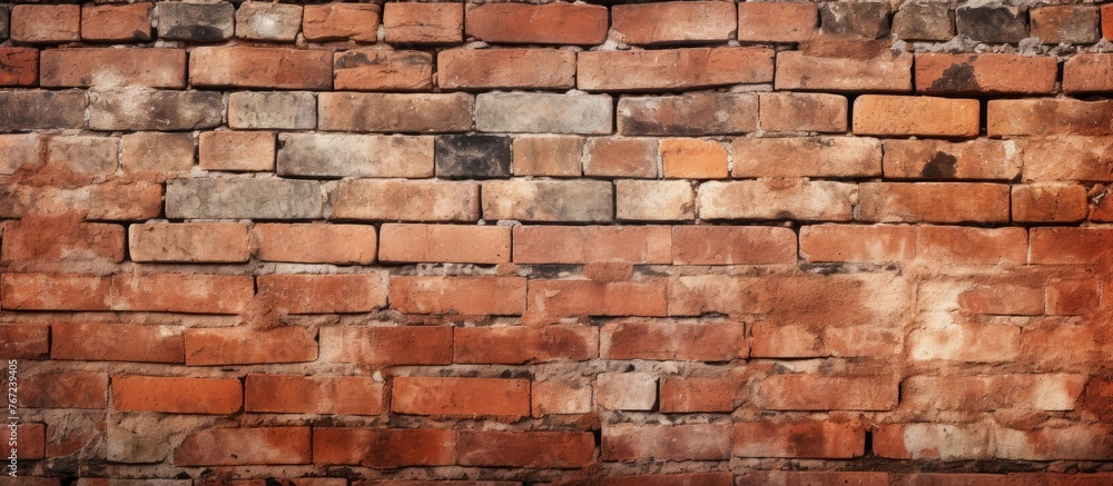 Fototapeta premium A brick wall with numerous bricks