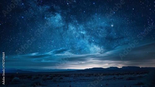beautiful starry night in a desert in high resolution