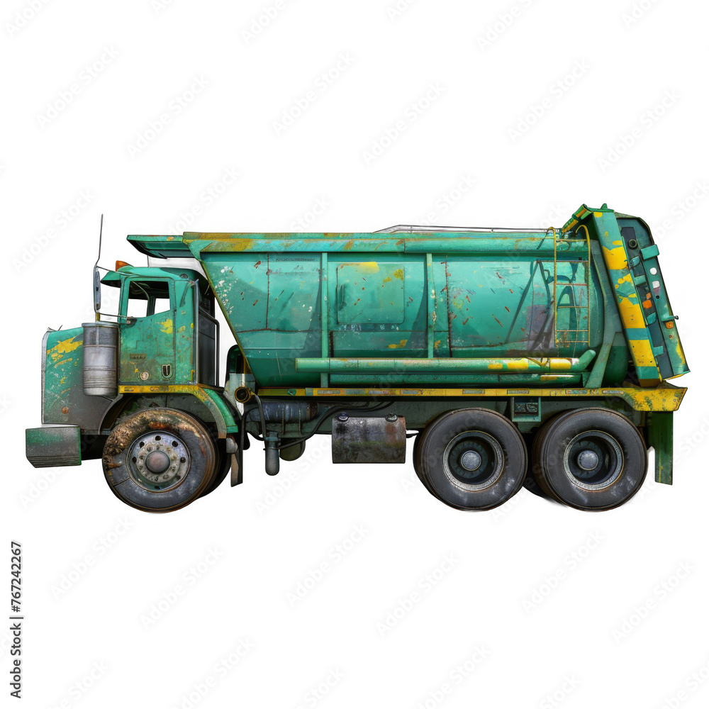 Garbage truck isolated on transparent background Garbage truck isolated on transparent background
