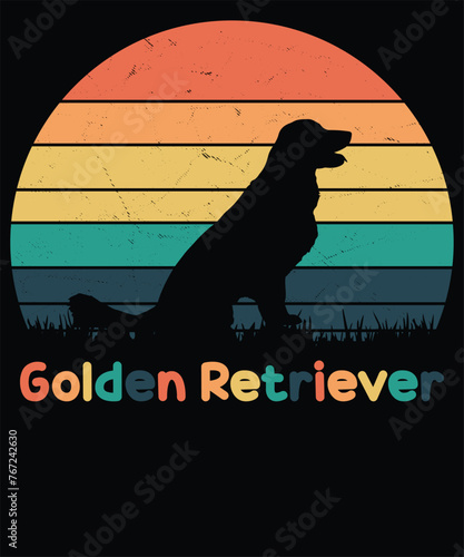 Golden Retriever vintage T-shirt design