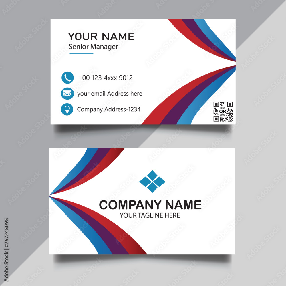 Free vector clean luxury style modern business card template