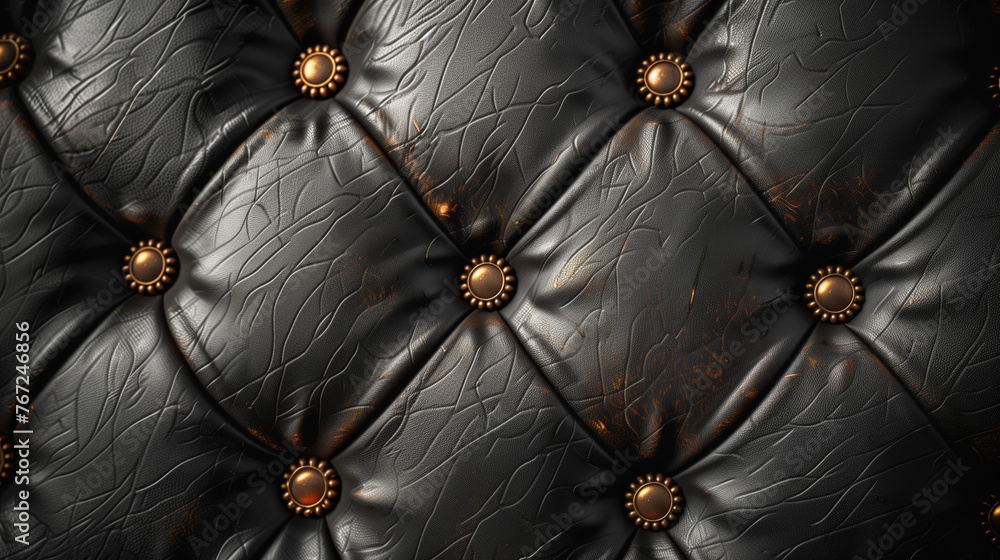 Fototapeta premium Dark leather with patches